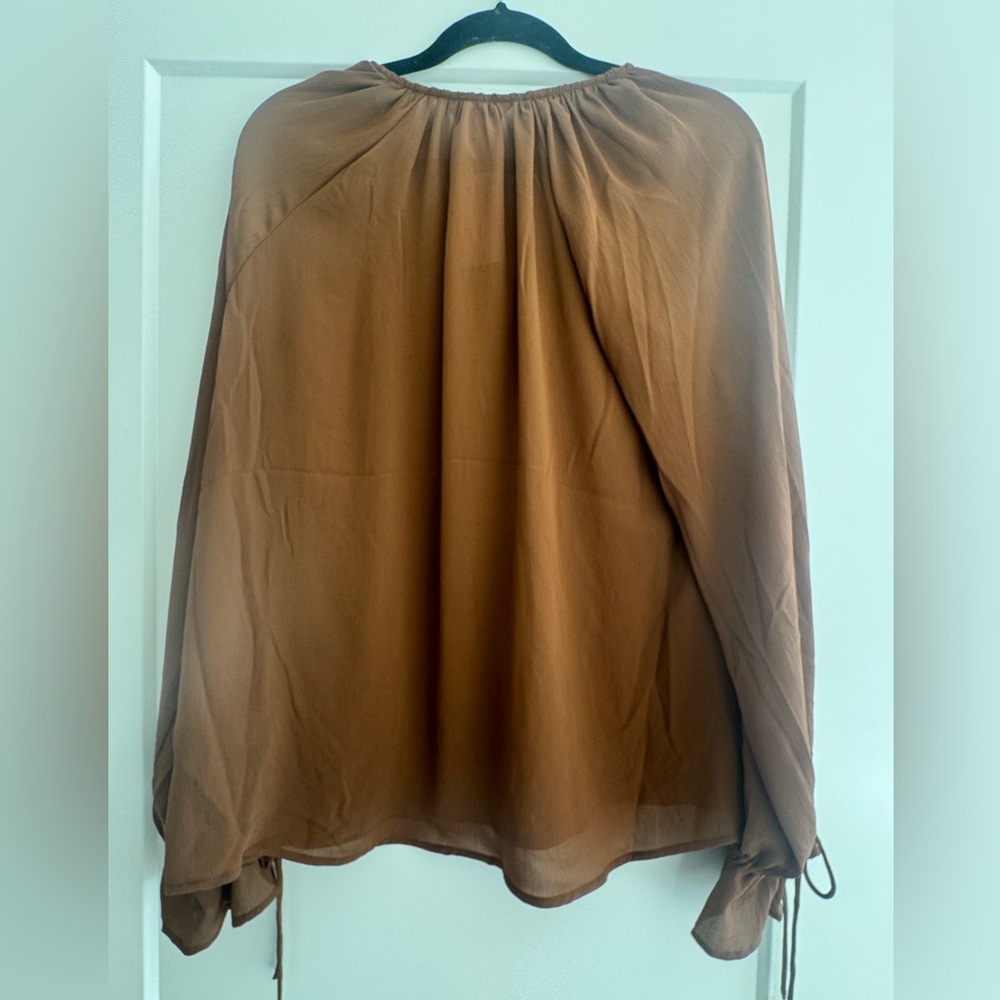 H&M Brown Ruffle Blouse - Picture 10 of 10